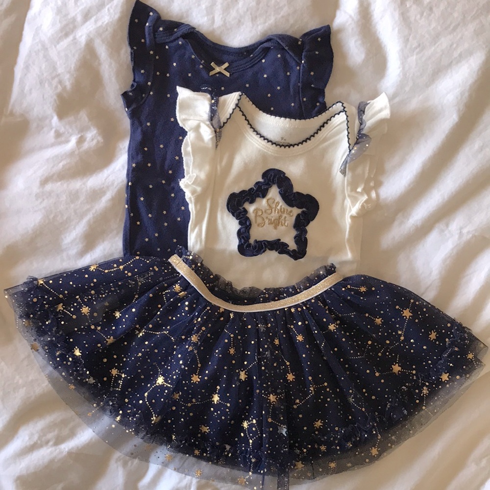 Celestial Tutu set with two matching onesies